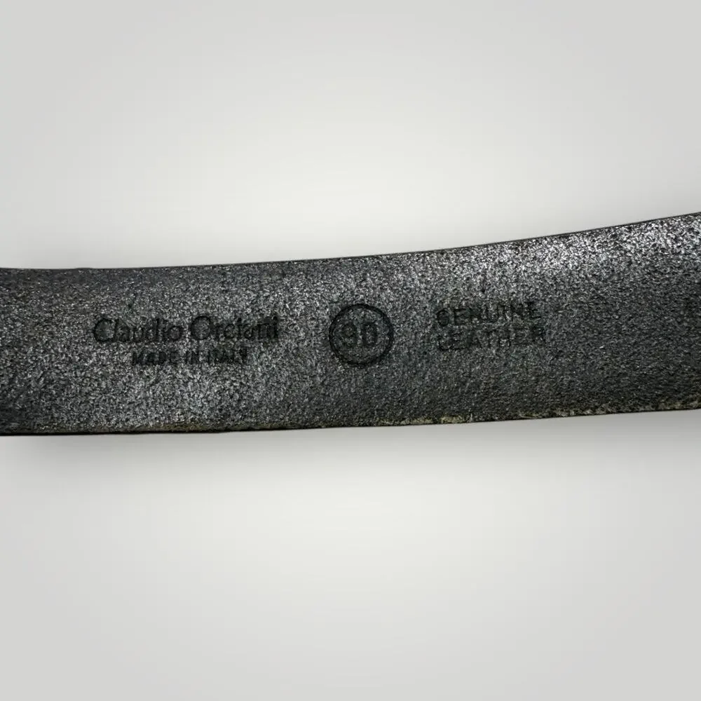 Claudio Orciani Black Leather Belt